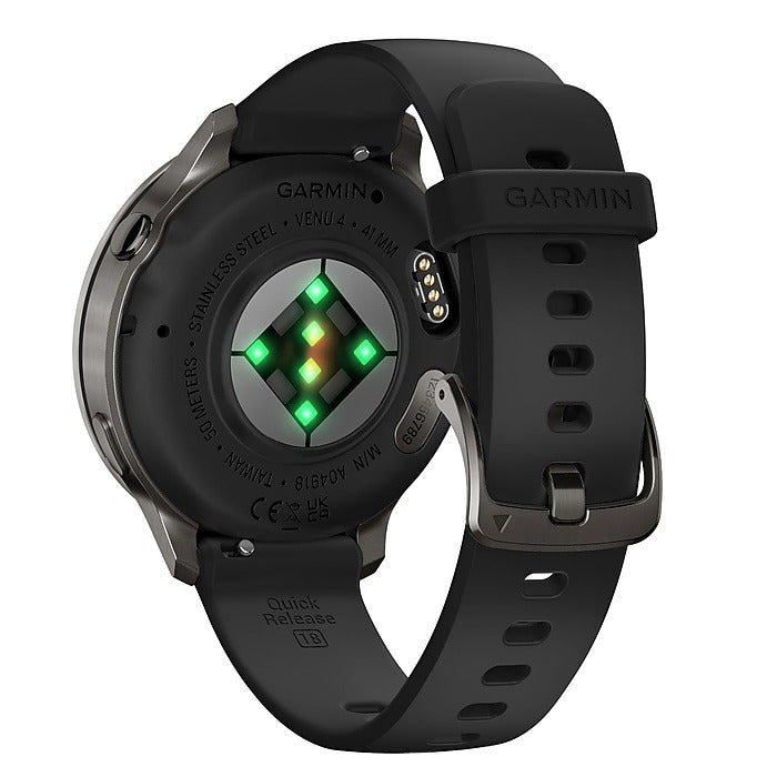 Garmin Venu 4 – 41 mm - Slate with Black Silicone Band