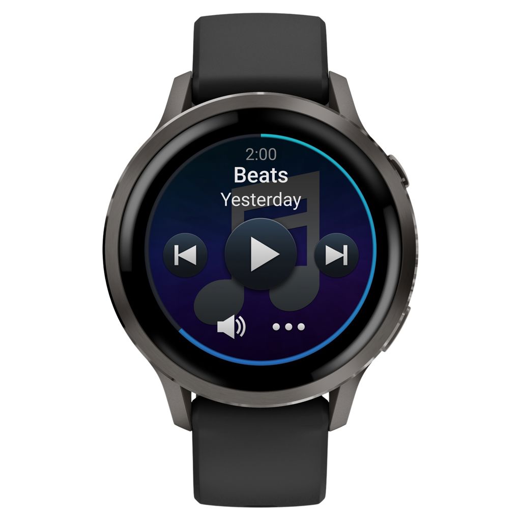 Garmin Venu 4 – 41 mm - Slate with Black Silicone Band