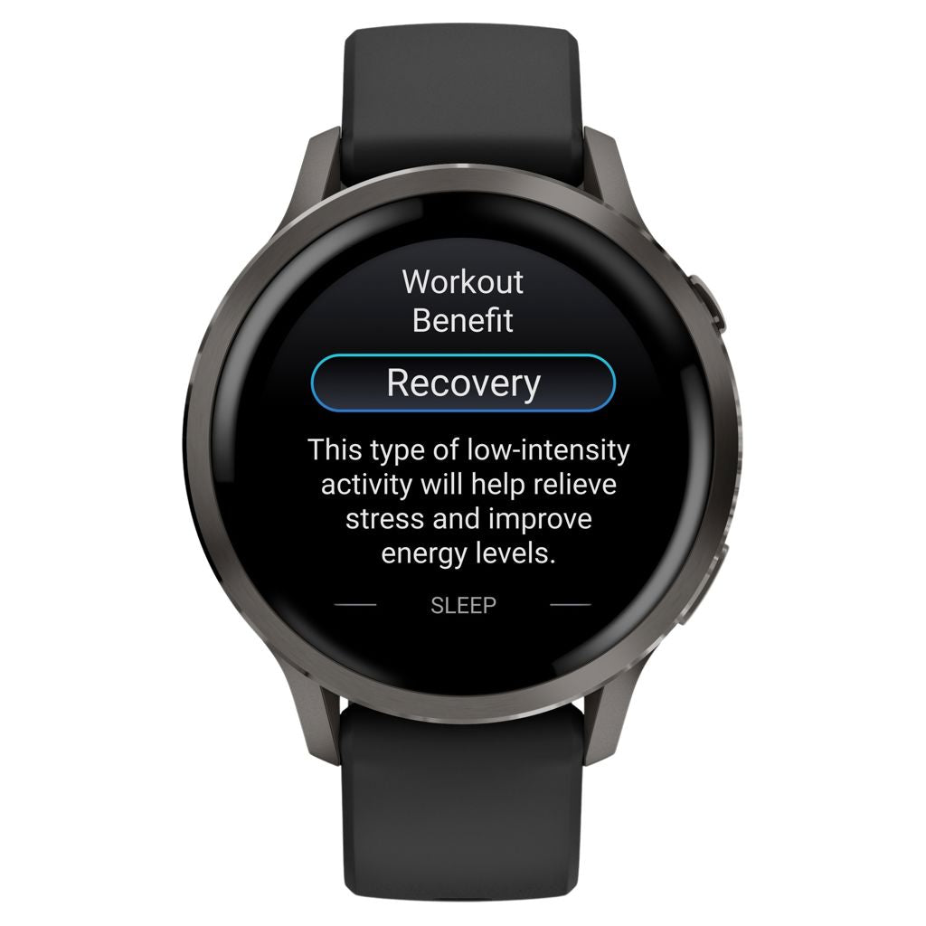 Garmin Venu 4 – 41 mm - Slate with Black Silicone Band
