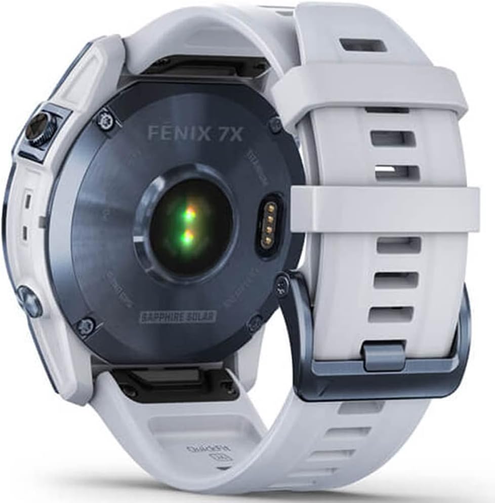 Garmin Fēnix 7X Sapphire Solar Edition - Mineral Blue Titanium with Whitestone Band