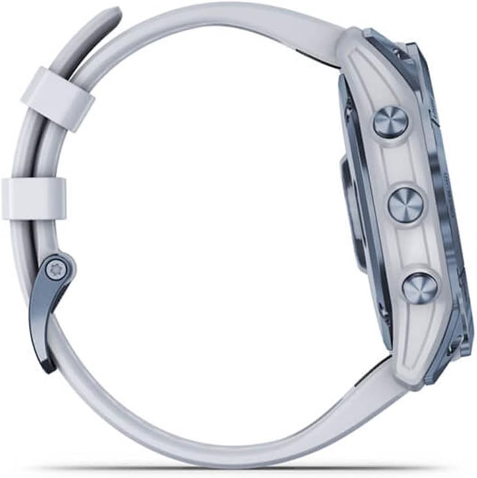 Garmin Fēnix 7X Sapphire Solar Edition - Mineral Blue Titanium with Whitestone Band