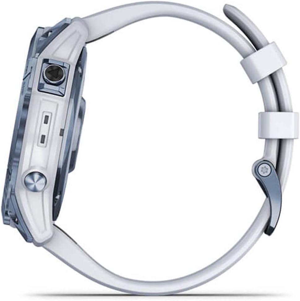 Garmin Fēnix 7X Sapphire Solar Edition - Mineral Blue Titanium with Whitestone Band