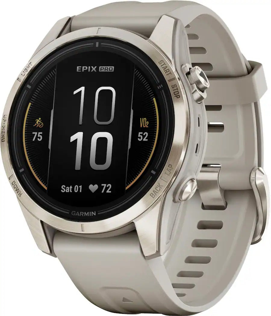 Garmin Epix Pro Gen 2 Sapphire Edition 42 mm - Soft Gold with Light Sand Band