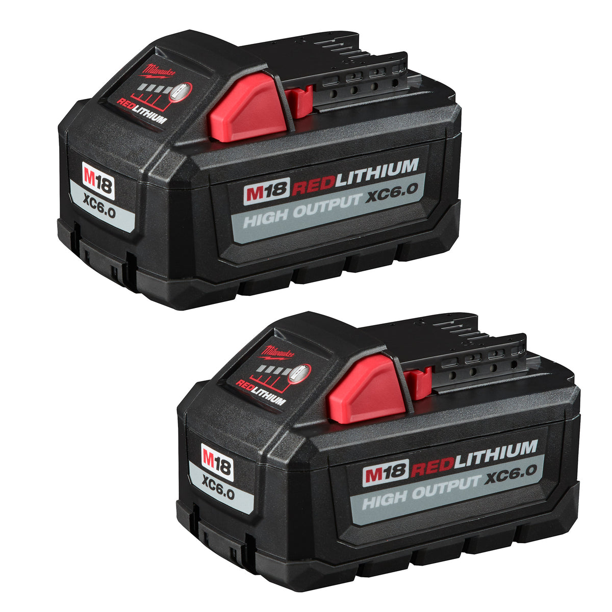 Milwaukee M18 Lithium Ion High Output 6.0Ah Battery - 2 Pack