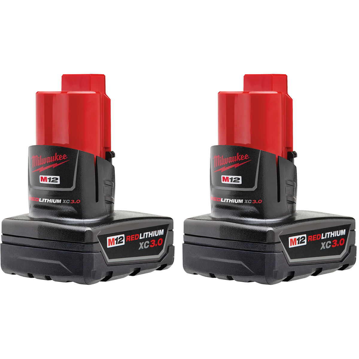 Milwaukee 12V Lithium Ion 3.0 Ah Battery - Twin Pack