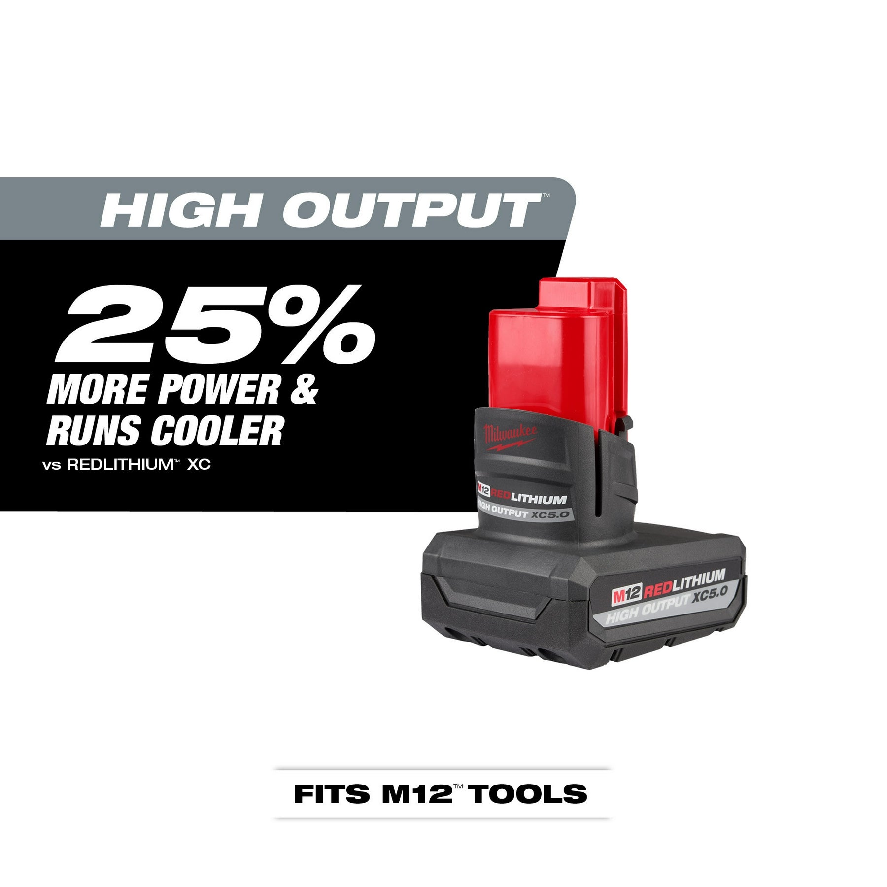 Milwaukee 12V Lithium-Ion High Output 5.0Ah Battery Pack