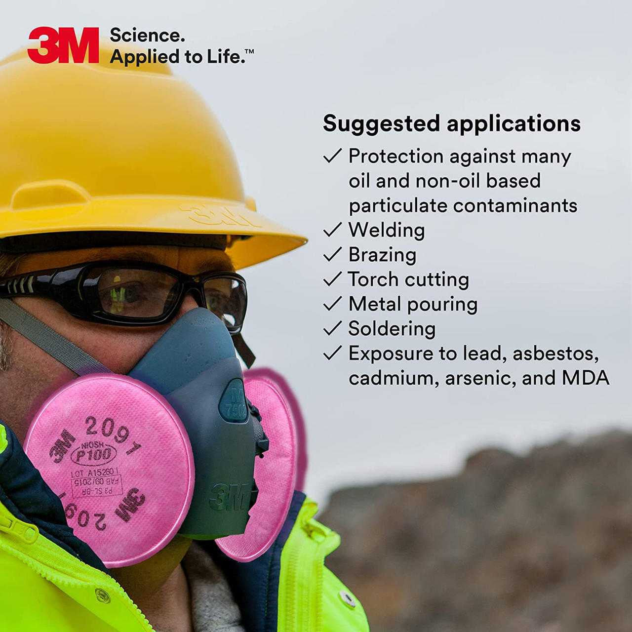 3M P100 Particulate Filter 1 Pair - V3