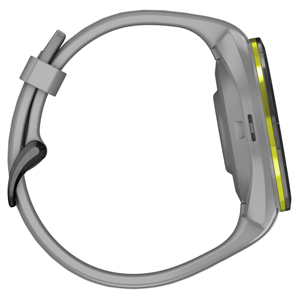 Garmin Approach S70 42mm Black/Amp Yellow Ceramic Bezel with Powder Gray Silicone Band