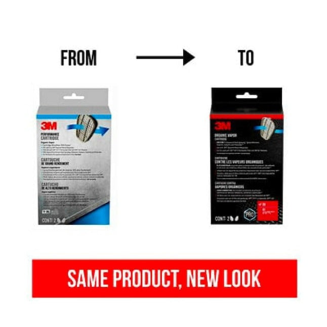 3M Organic Vapour Replacement Respirator Respirator Cartridge - 2 Pairs
