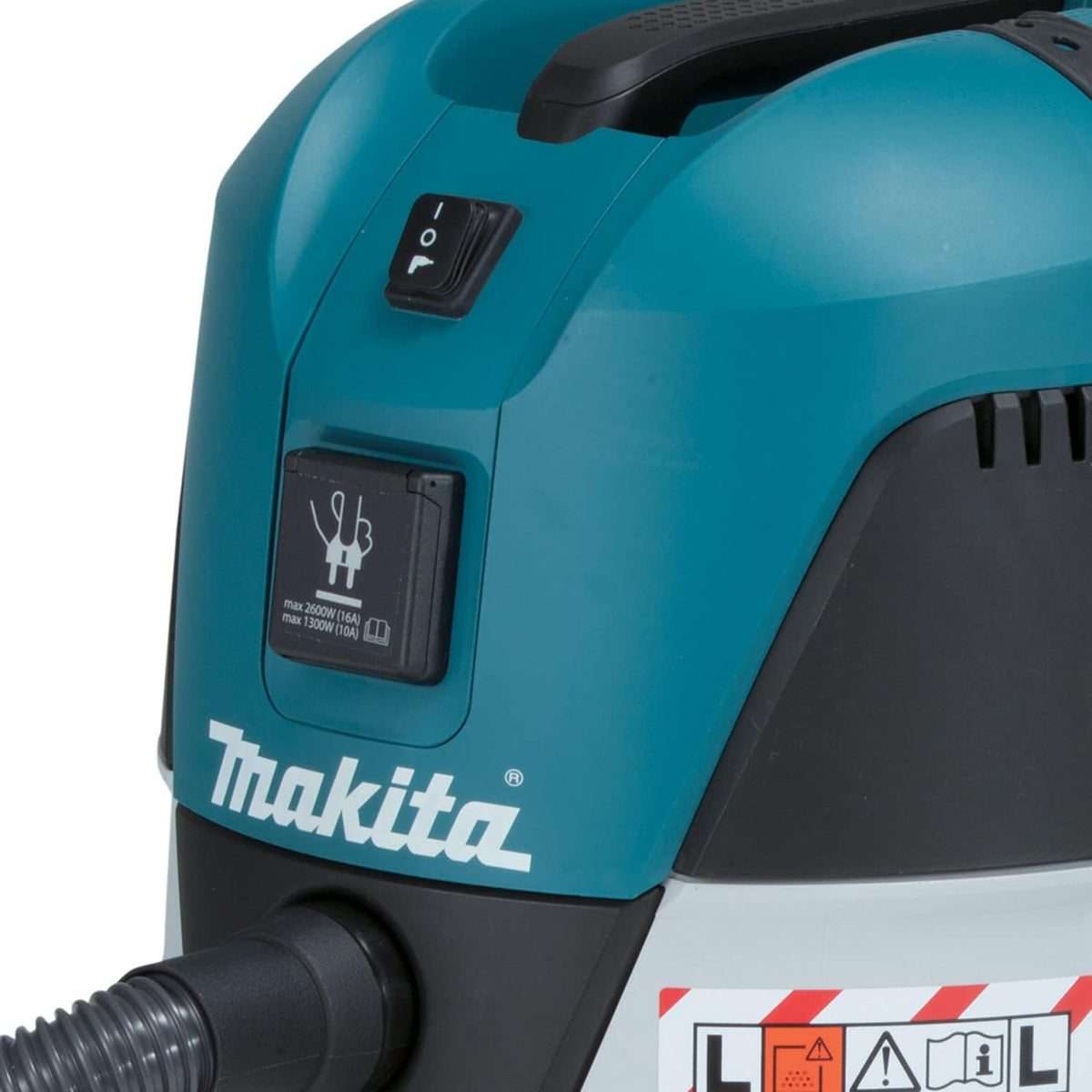 Makita 25.0 L Push and Clean L Class Dust Extractor 9.4A for Wet & Dry Cleaning