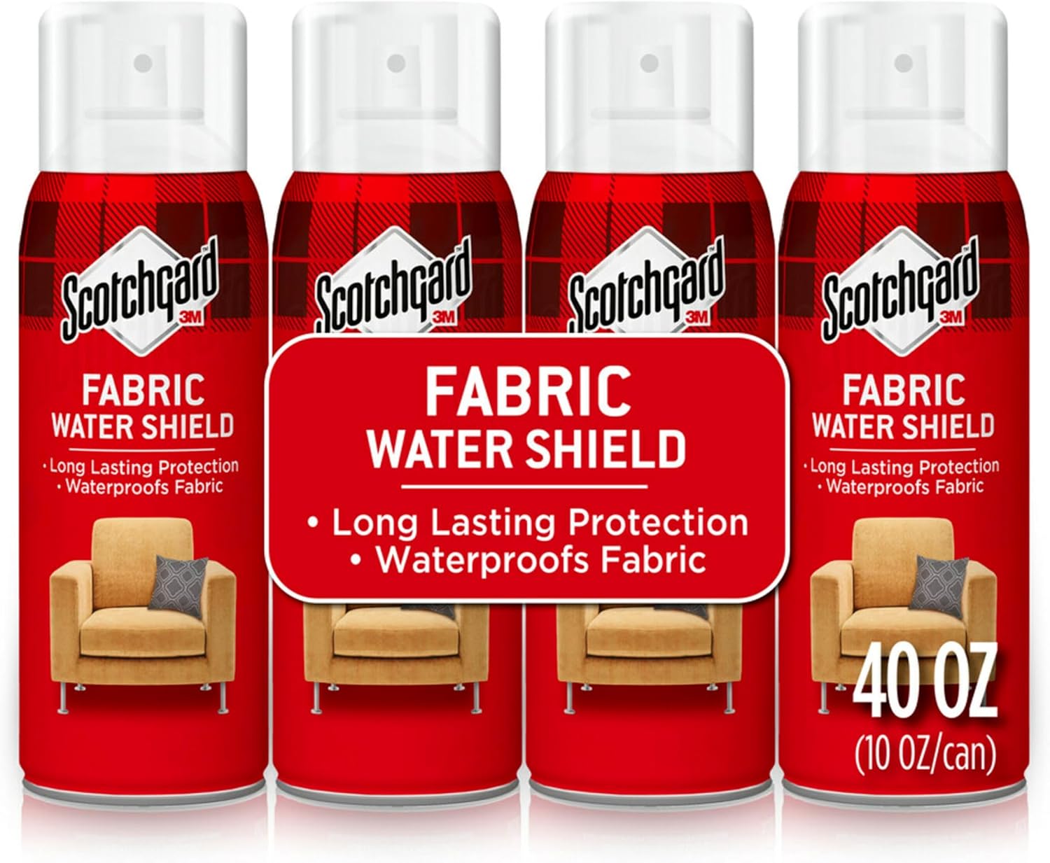 Scotchgard Fabric Water Shield Water Repellent Spray - 4 Pack