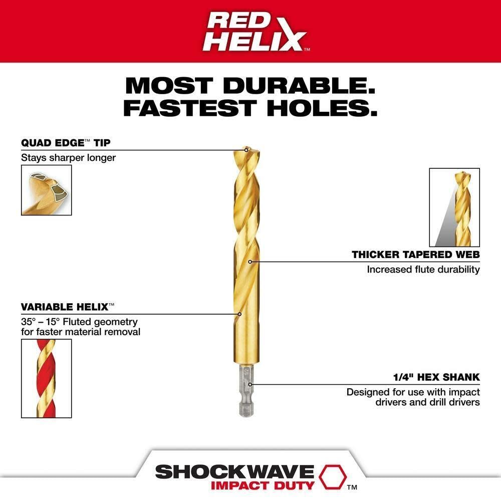 Milwaukee Tool Shockwave Impact Duty Titanium Drill Bit Set - 23 Pc