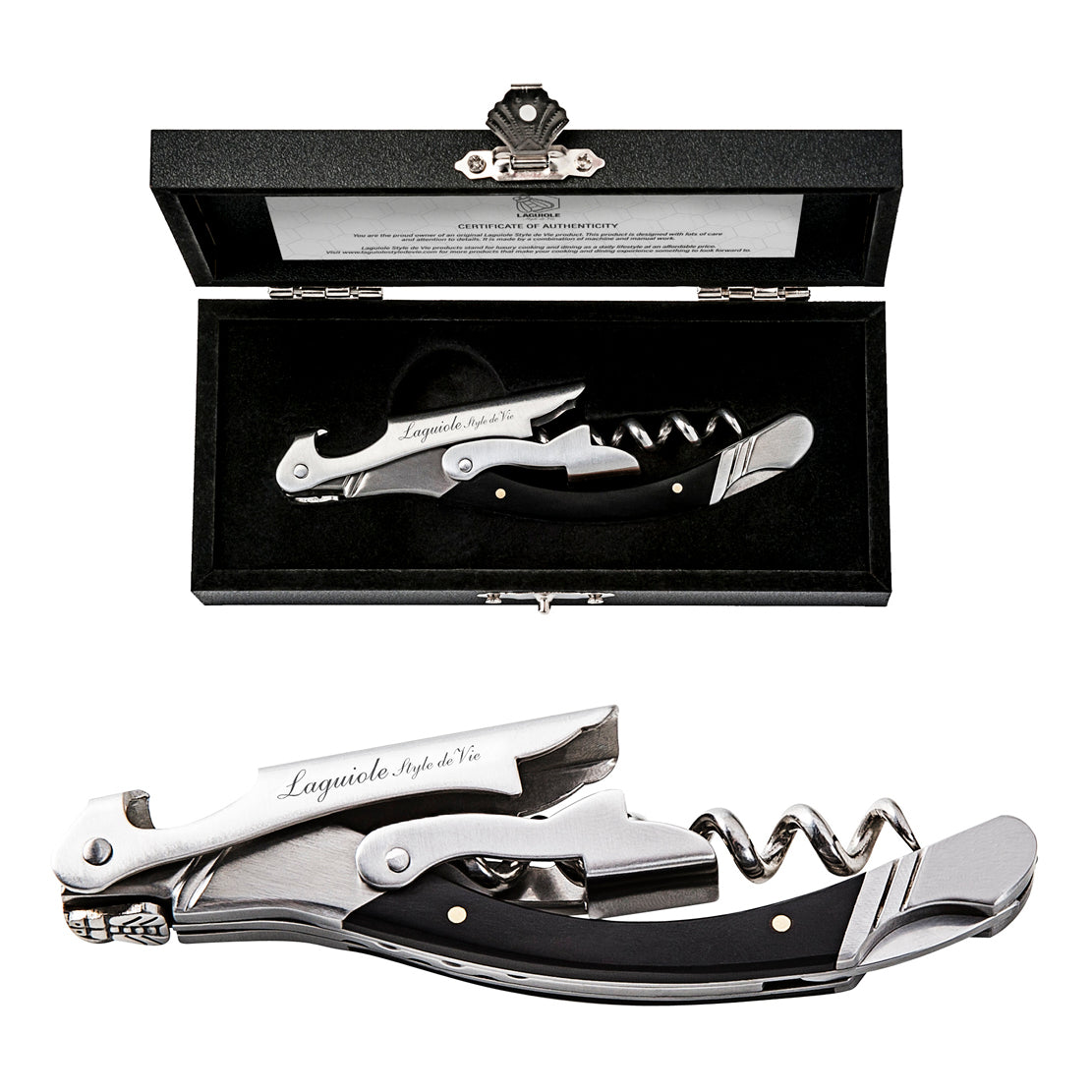 Laguiole Luxury Line Black Corkscrew