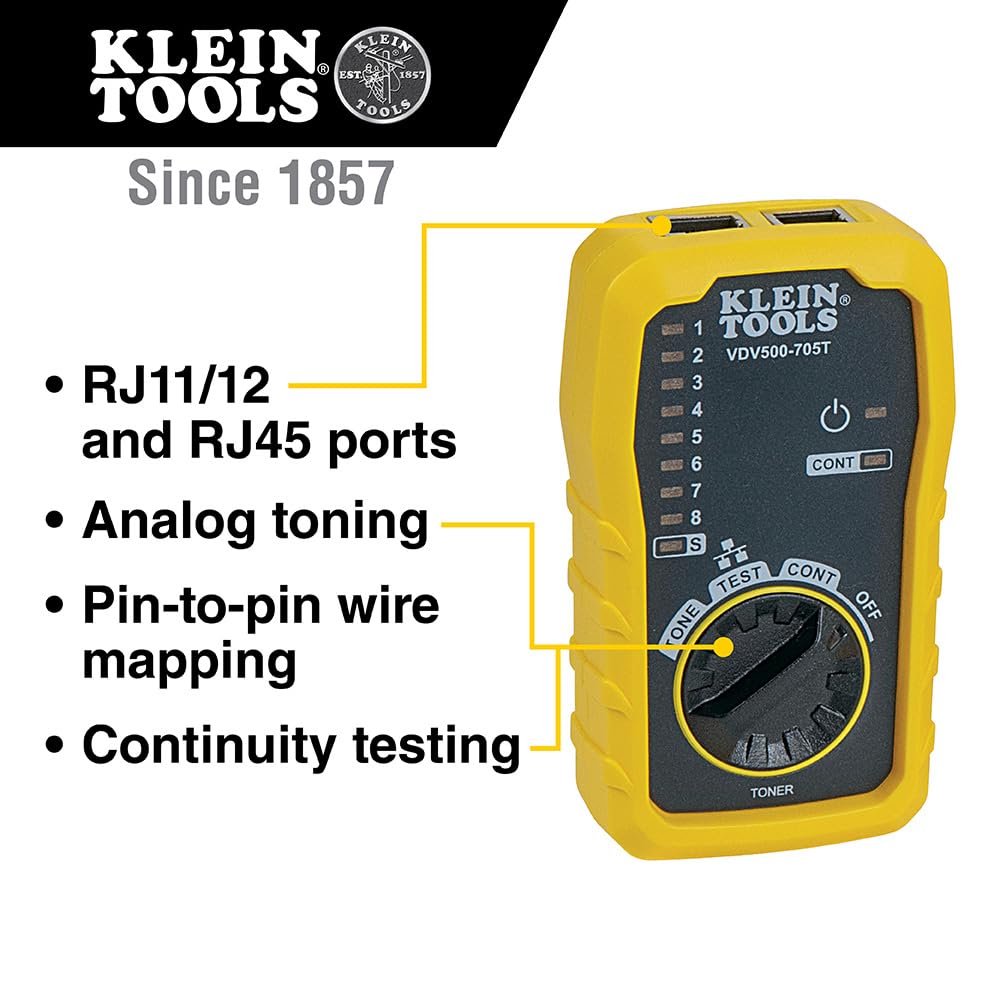 Klein Tools Wire Tracer Tone Generator & Probe Kit for Ethernet