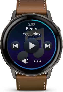 Garmin Venu 4 Advanced Health and Fitness GPS Smartwatch 45mm - Slate with Black Silicone Band/Brown Leather Band