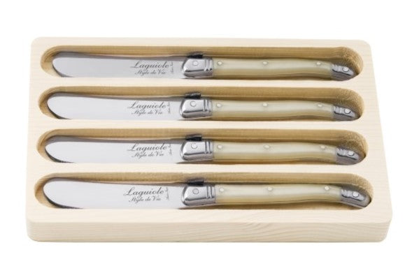 Laguiole Premium Collection Butter Knives Set of 4 - Pearl