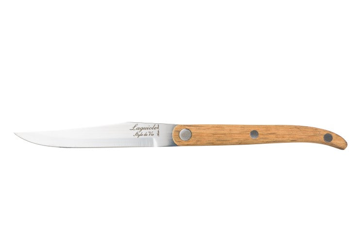 Laguiole Innovation Collection Steak Knives - Set of 6 - Oak Wood