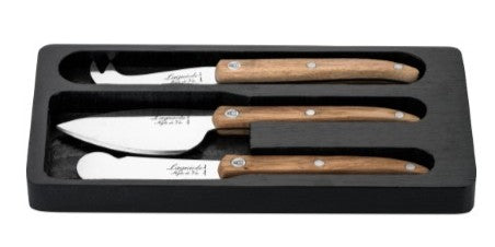 Laguiole Innovation Collection - Cheese Knives Set of 3 - Oak Wood