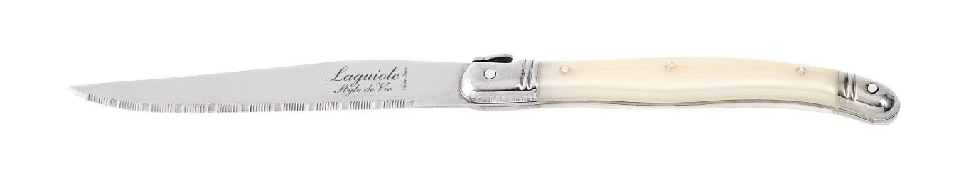 Laguiole Premium Collection Steak Knives Set of 6 - Pearl