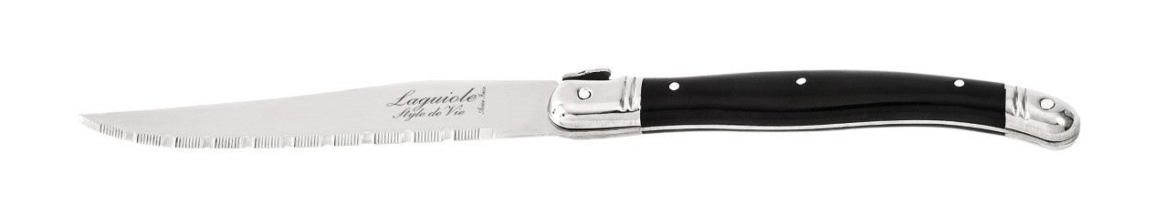 Laguiole Premium Collection Steak Knives Set of 6 - Black
