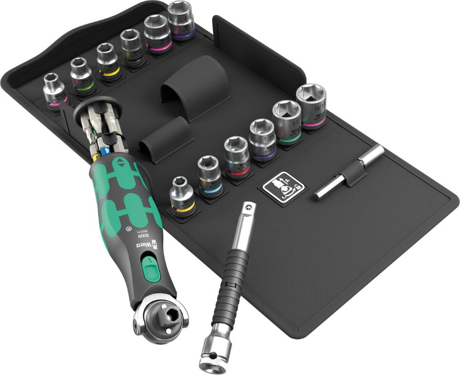 Wera Zyklop Pocket 8009 Metric/Imperial Ratchet Set - 27 Pc