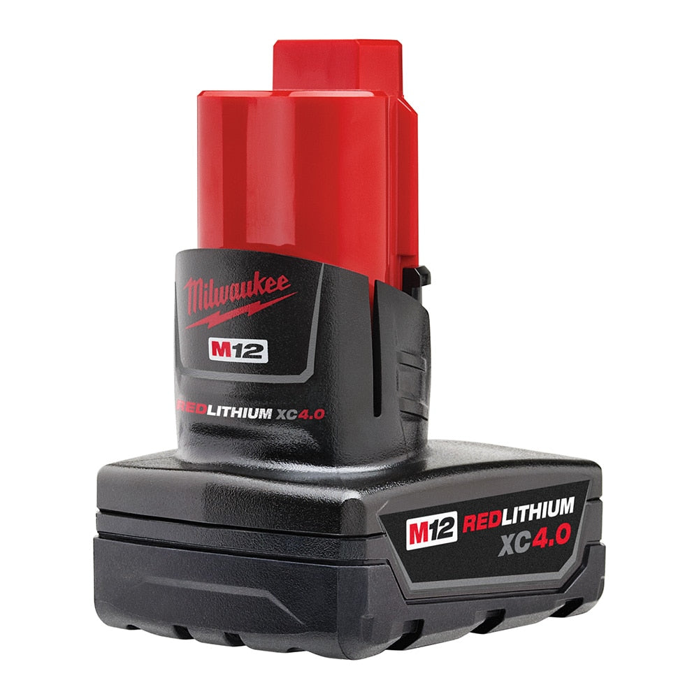 Milwaukee M12 12 Volt Lithium Ion XC Extended Capacity 4.0 Ah Battery - 2Pack