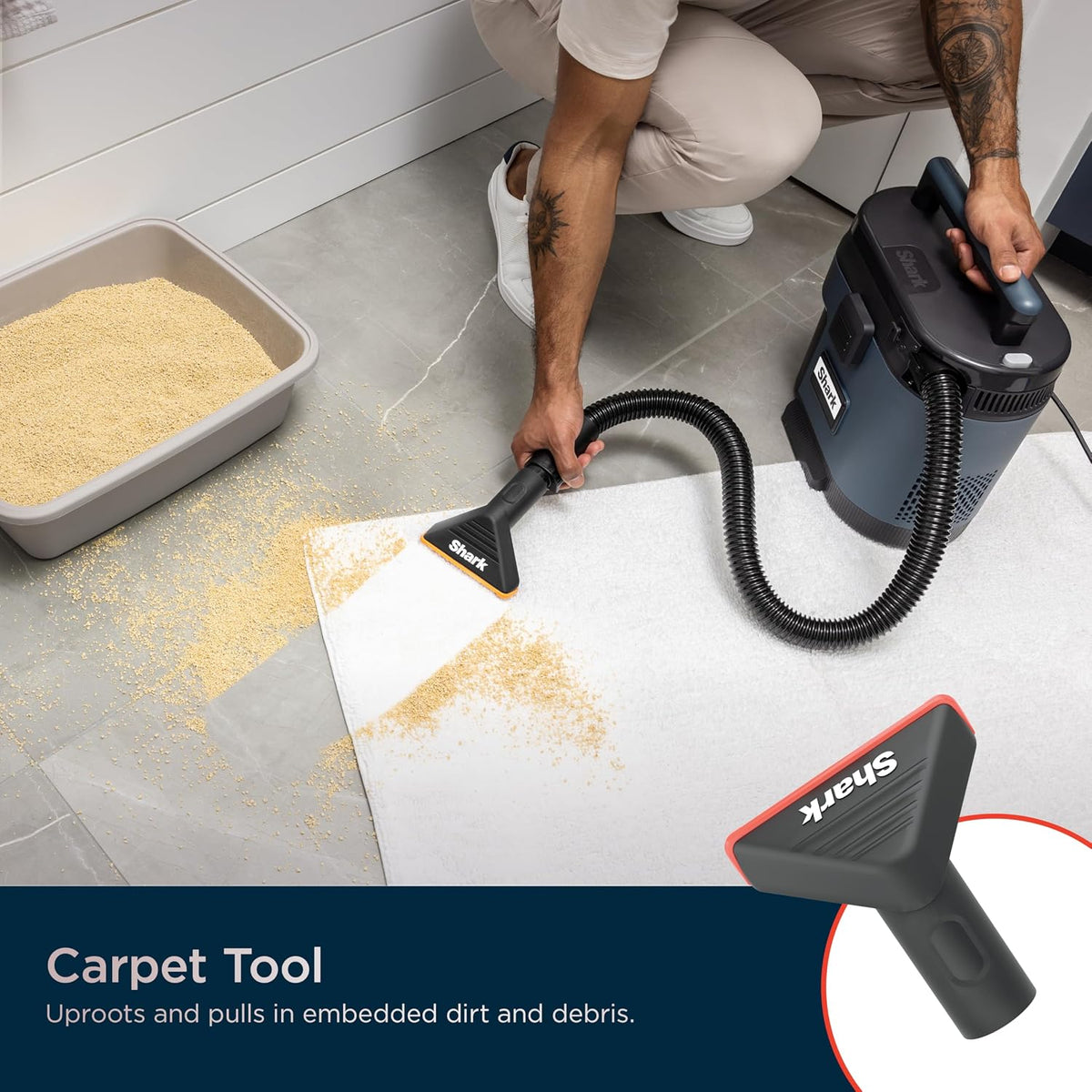 Aspirateur eau et poussière portable Shark MessMaster