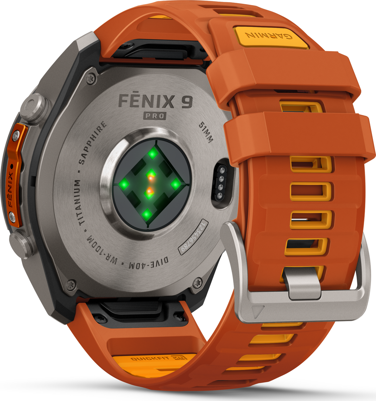 Garmin Fenix 9 Pro 51mm Titanium - Autumn Orange