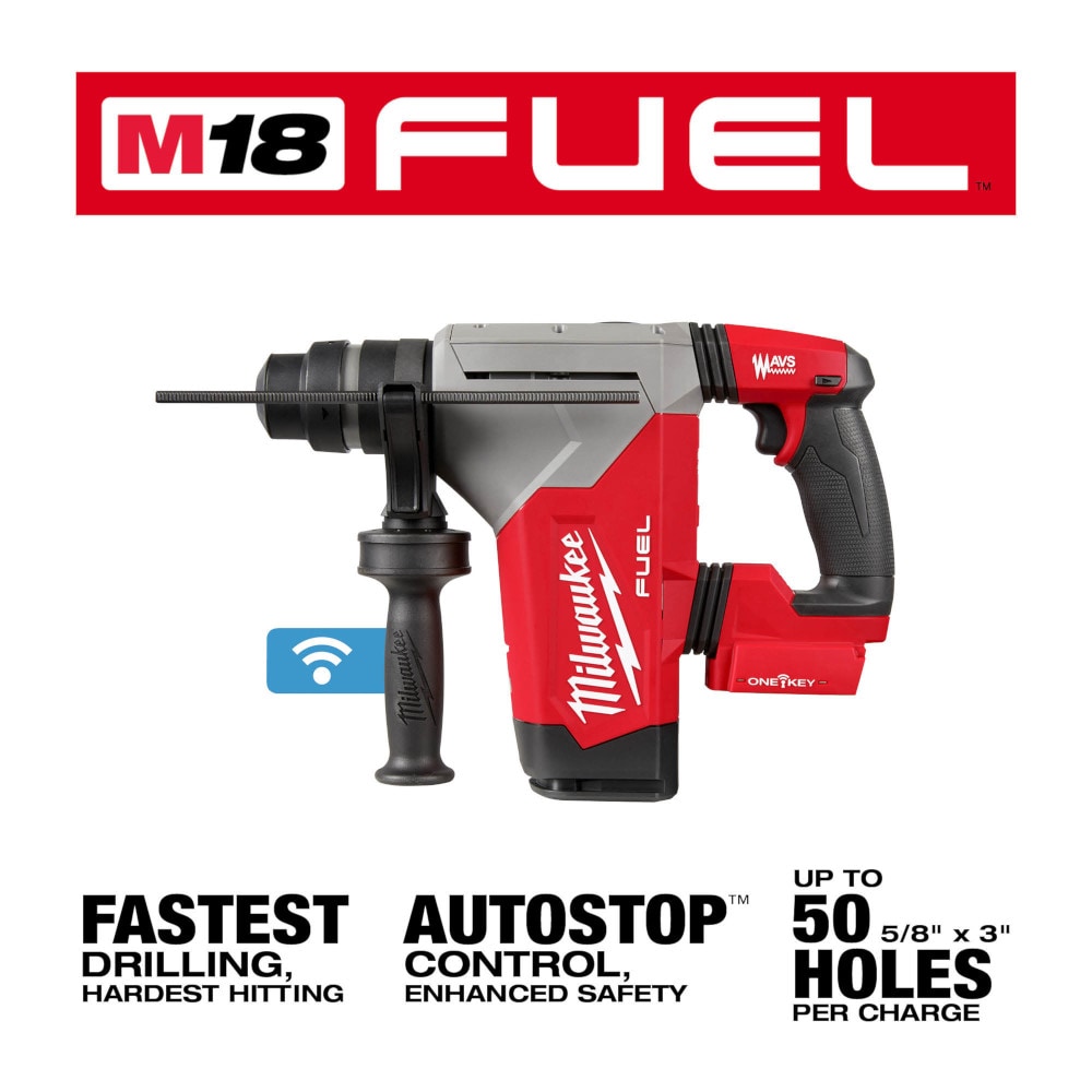 Milwaukee M18 Fuel 1-1/8" Sds Plus Rotary Hammer - One-Key