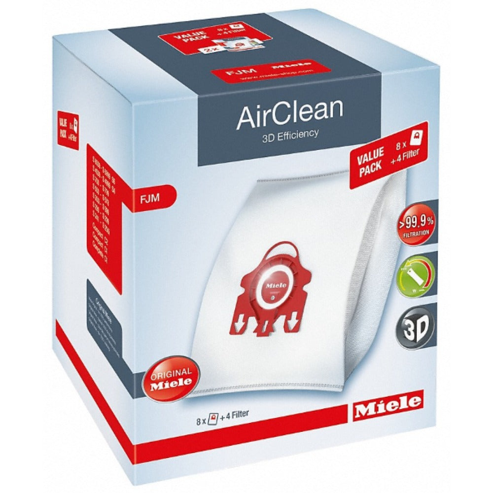 Miele FJM XL HyClean Air 8 Bags & 4 Filters