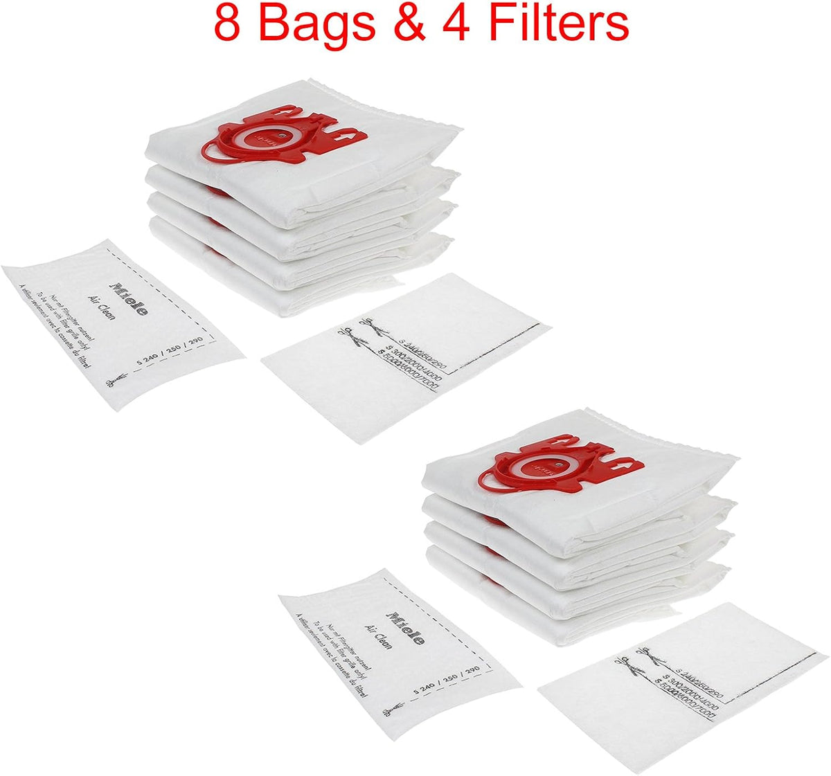 Miele FJM XL HyClean Air 8 Bags & 4 Filters