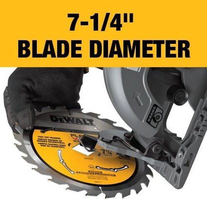Dewalt 60V Max Flexvolt 7-1/4" Worm Drive Style Saw Kit avec 1 batterie, chargeur et sac
