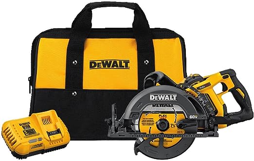 Dewalt 60V Max Flexvolt 7-1/4" Worm Drive Style Saw Kit avec 1 batterie, chargeur et sac