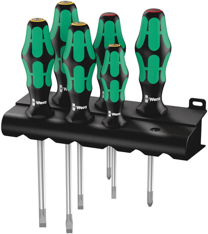 Wera 334/6 Jeu de tournevis Kraftform Plus Lasertip avec support 6 pièces 