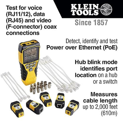 Testeur de câbles coaxiaux Klein Tools