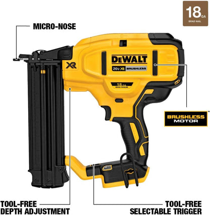 Dewalt 20V Max Cordless Brad Nailer Kit
