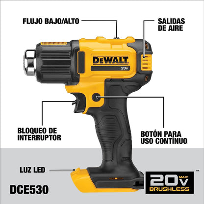 Pistolet thermique sans fil Dewalt 20 V Max, outil uniquement
