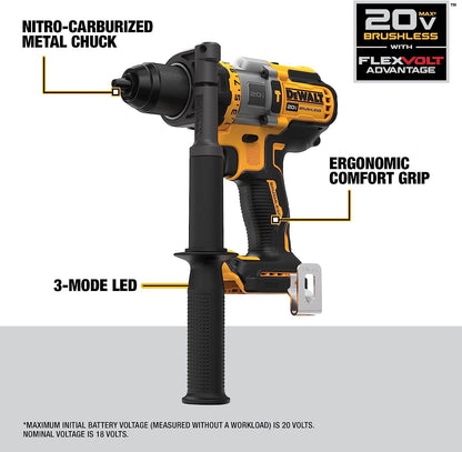 Perceuse à percussion Dewalt Flexvolt-Advantage 20 V MAX*, sans fil, 1/2 pouce