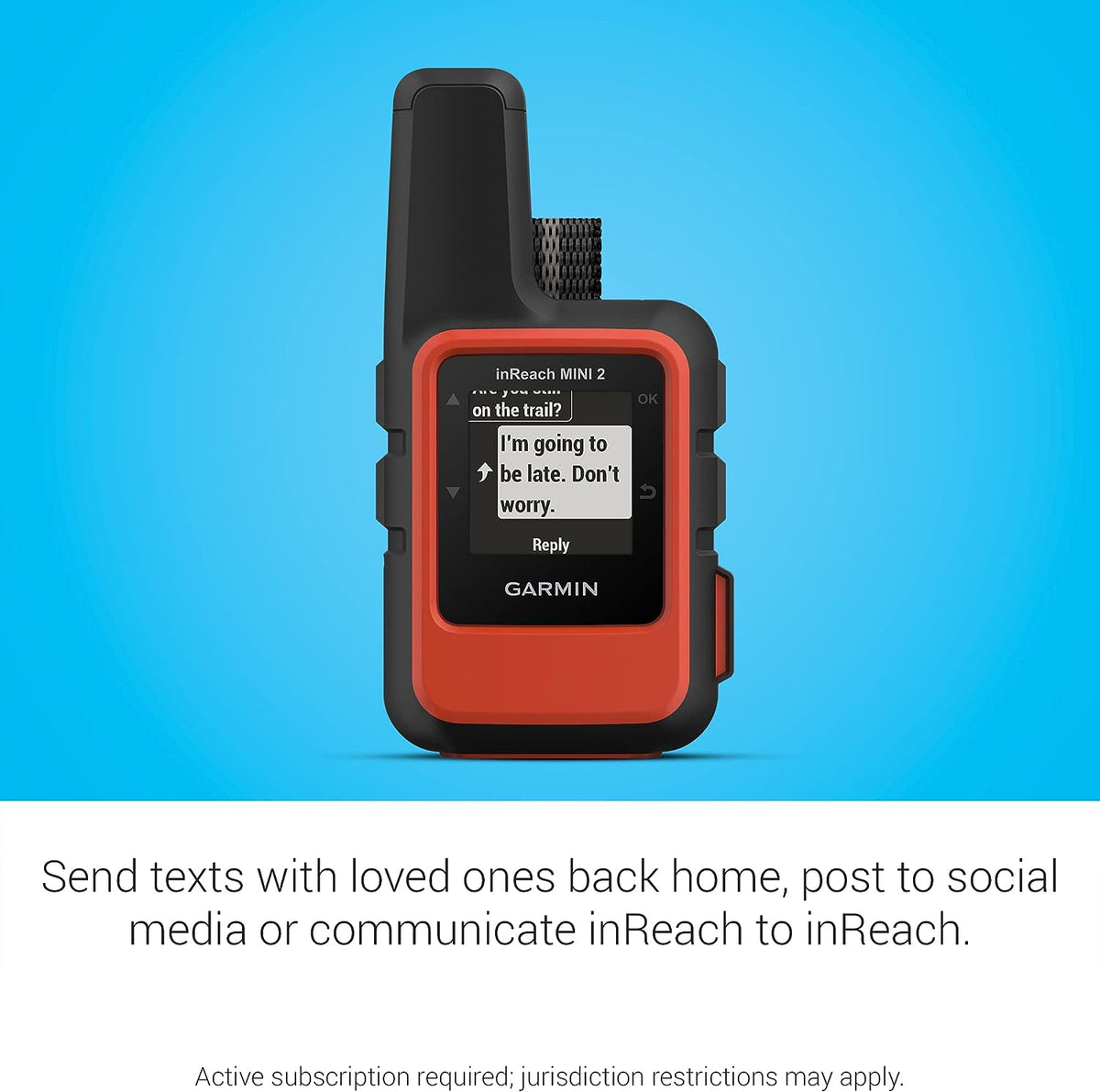 Garmin InReach Mini 2 Hiking Handheld Satellite Communicator  - Flame Red