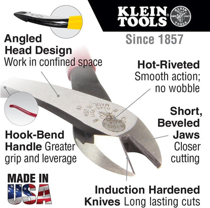 Klein Tools 9" pince coupante diagonale à grand levier - Rouge