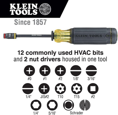 Klein Tools Tournevis ajustable 14 en 1 avec douille à bascule