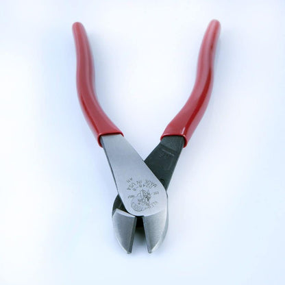 Klein Tools 8" Standard High-Leverage Diagonal Cutting Angled Head Pliers - Red