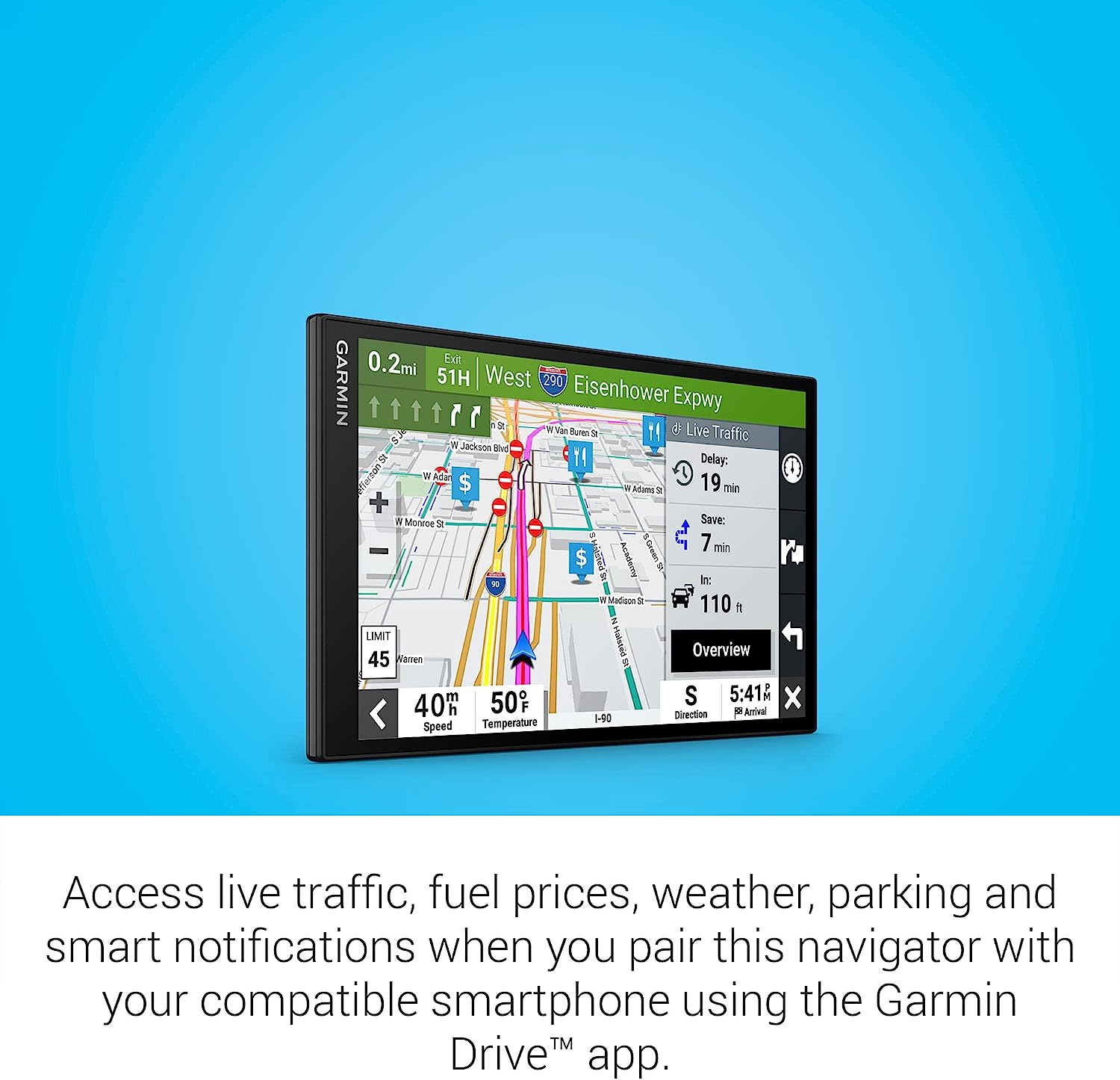 Garmin DriveSmart 86, Navigateur GPS pour voiture