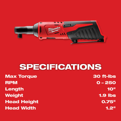 Clé à cliquet sous-compacte Milwaukee M12 3/8
