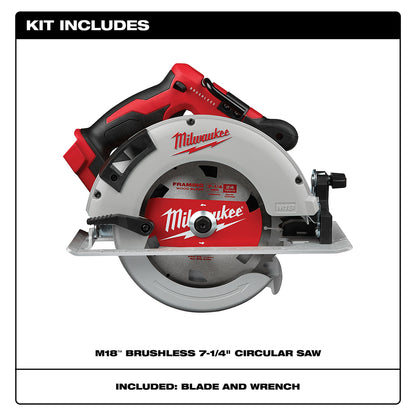Milwaukee- 2631-20 Scie circulaire 7-1/4" sans balais