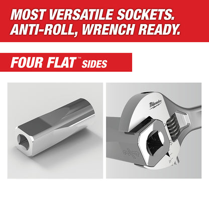 Milwaukee 1/4" & 3/8" Ratchet & Socket Set - SAE -106 PC
