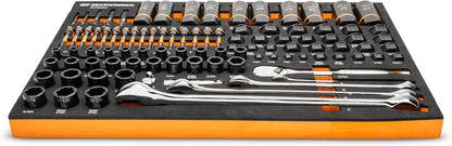 Gearwrench 1/4" 3/8" & 1/2" Drive Bolt Biter Set Mechanics Tool in Foam Storage Tray - 97 Piece