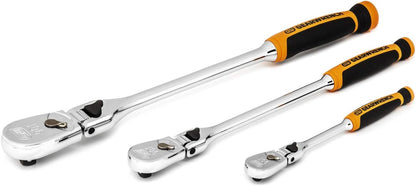 Clé à cliquet Gearwrench 1/4" 3/8" & 1/2" Drive 90 Tooth Flex-Head Set - 3 Piece