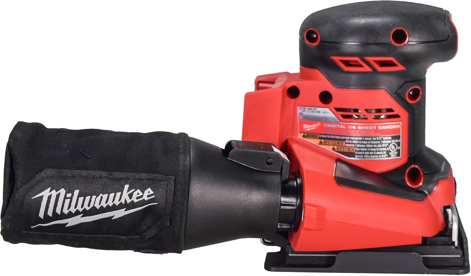 Milwaukee M18 18V Lithium-Ion Cordless 1/4" Sheet Orbital Sander - Outil seul