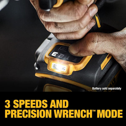 Dewalt 20V MAX Clé à chocs sans fil, 1/2" Hog Ring, couple élevé, sans balais, nue - Outil seul